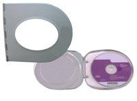 Slim Aluminium Cd Case With Printable Oval Metal Insert