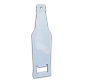 White Metal Bottle Opener In The Shape Of A Bottle - 125 X 33mm