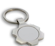 Metal Keyring (Sunflower Shape) With Sublimateable Round Shaped