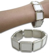 Fashion Bracelet Sl03 With Square Printable Metal Inserts - Elas Fashion Bracelet Sl03 With Square Printable Metal Inserts - Elas