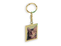 Gold Sublimatable Pendant Keyring