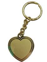 Gold Heart Shaped Pendant Keyring For Sublimation - Limited Edit