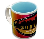 Premium Quality Mug - 2 Tone - Sky Blue Inner