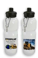 Coated Sports Bottle - 750Ml - White