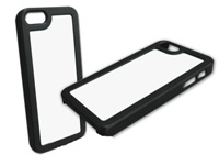 Unisub Iphone 5 Cover Black With White Chromaluxe Metal Insert
