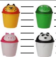 Kiddies Animal Bin 7L - Min Order: 6 units.