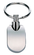 Nickel key ring- oval