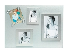 Magnetic board with photo frames