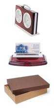 Gift set-clock/thermometer card stand Gift set-clock/thermometer card stand