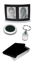 Gift set-frame, mirror compact & key ring