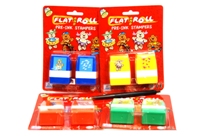 Toy 2pc Flat & Roller Pre Inked Stamp Assorted - Min Order - 10
