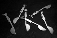 Tall Maneki Butter knifes Tall Maneki Butter knifes