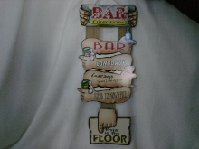 Bar Directions Bar Sign - Min Order: 5 Units