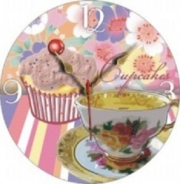 Humour Wall Clock Cupcake/Tea - Min Order: 2 Units