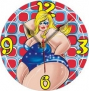 Costume Lady Humour Wall Clock  - Min Order: 2 Units