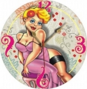 Lady Sexy Humour Wall Clock  - Min Order: 2 Units