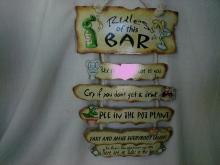 Rules Of The Bar Sign - Min Order: 5 Units