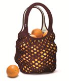 Built NY Fishnet Market Tote Black Raspberry