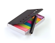 Sticky Note Holder with Mini Pen-Black