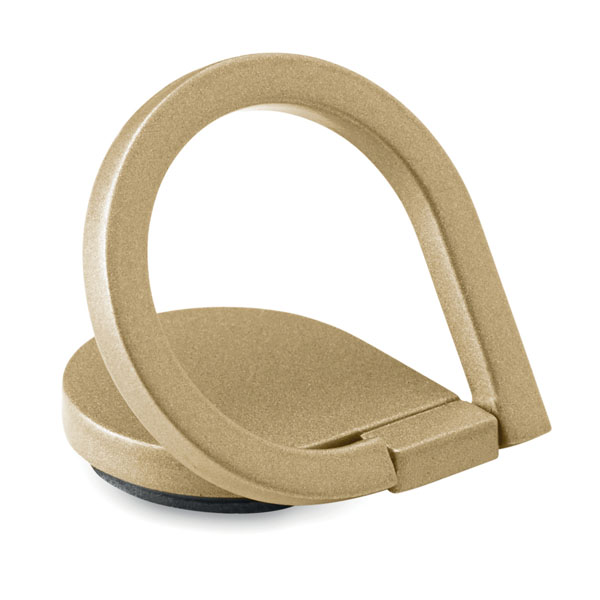 Phone holder with ring in matt zinc alloy