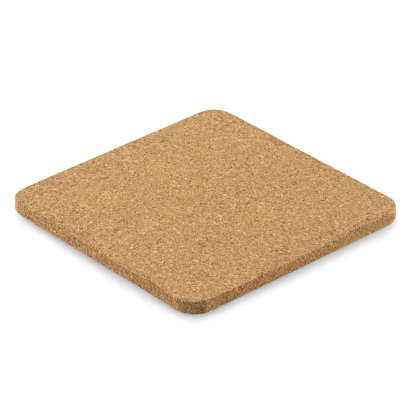 Cork square shaped coaster