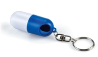 Keyring Pill Holder-Blue/White