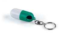 Keyring Pill Holder-Green/White