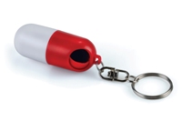 Keyring Pill Holder-Red/White