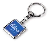 Squared Dome Keyring