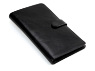 Leather travel Wallet - Black