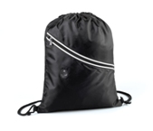 Two Tone Drawstring Backpack-Black