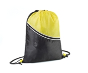 Two Tone Drawstring Backpack-Yellow