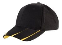 6 Panel Heavy Brushed V-Slit-Black/Yello