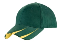 6 Panel Heavy Brushed V-Slit-Green/Gold