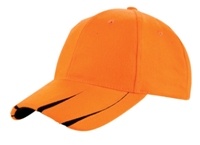 6 Panel Heavy Brushed V-Slit-blk/orange