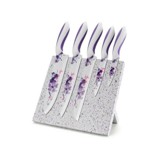 Knife Set - 6pc Flower Blue