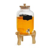 Glass Beverage Dispenser - Wooden with stand 5