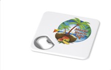 Good Times Coaster & Bottle Opener - White