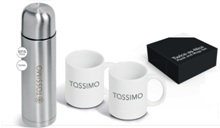 Twice-as-Nice Flask and Ceramic Mugs Set