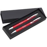 Metal pen and pencil set - pen features a touchtip for touch scr