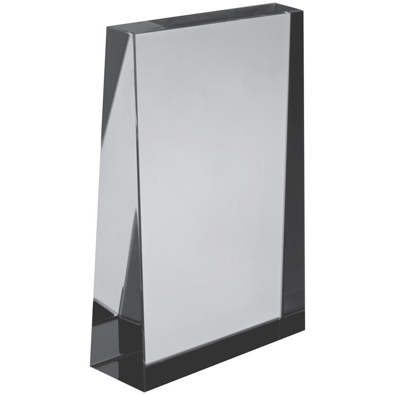 Rectangular glass trophy - presented in a gift box with satin li Rectangular glass trophy - presented in a gift box with satin li