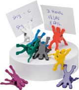 Rainbow memo men. Magnetic memo holders on a magnetic base - per