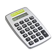 Calculator with a big rubber keypad