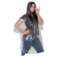 Disposable rain poncho