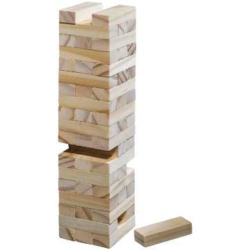 Anti-stress wooden jenga game