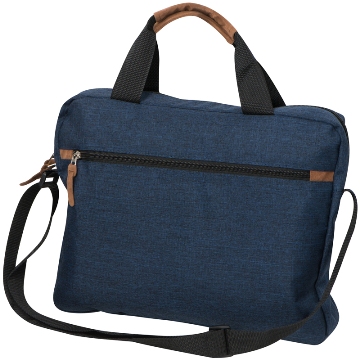 Navy Conference bag with suede accents