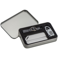 Travel set with TSA lock and luggage tag