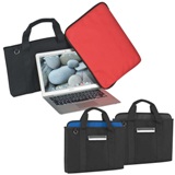 Polyester Laptop bag with padded handles and a removable padded