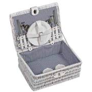 White picnic basket for 2 persons