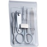 Compact manicure set in a transparent PVC case.